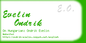 evelin ondrik business card